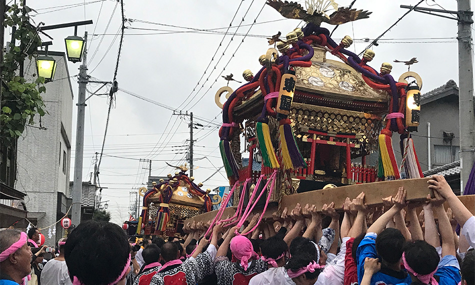 富津市東区の神輿渡御の写真