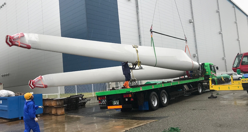 Transportation of Wind Turbine Components by Truck/Trailer