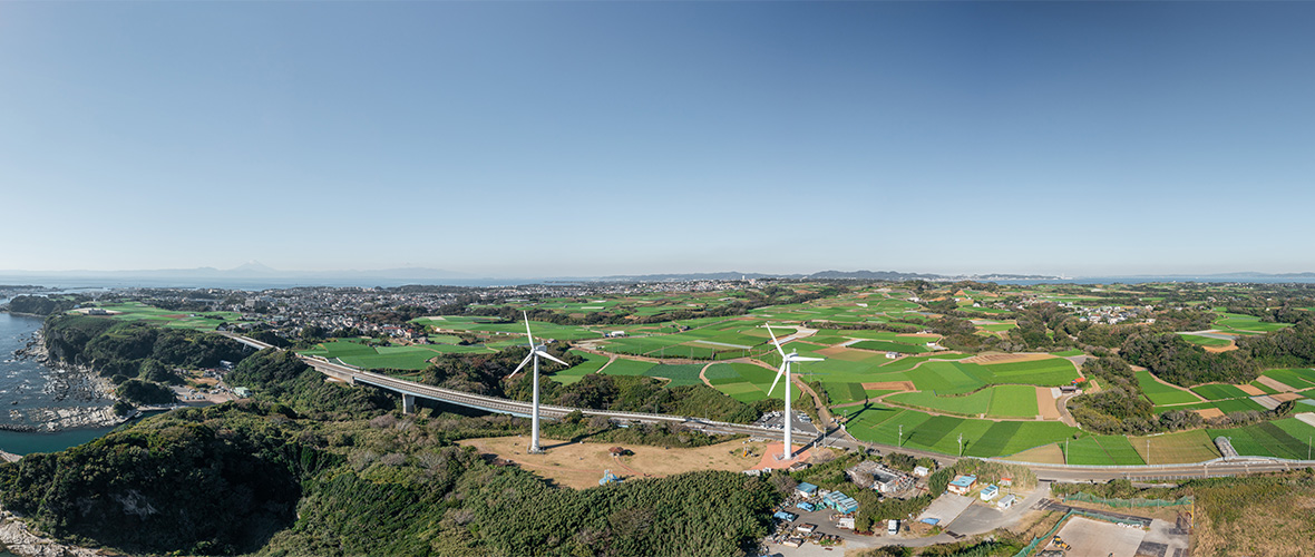 風力発電機の写真