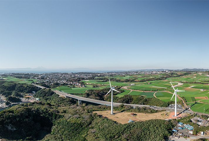 風力発電機の写真