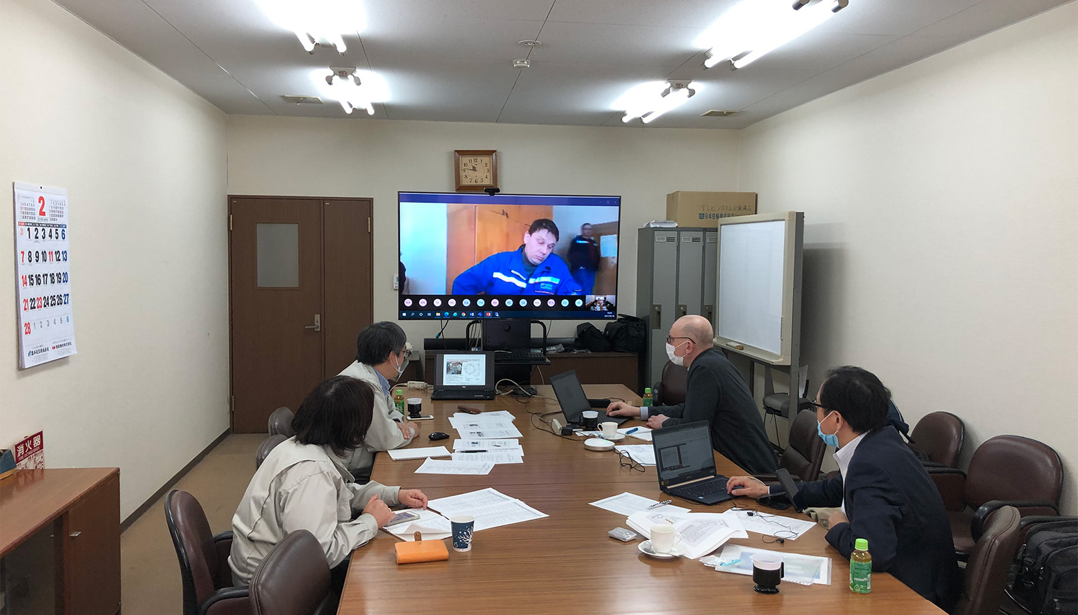 ロシア企業とへのリモート指導の様子